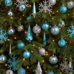 Holiday Shatterproof, 52 Count Christmas Tree Ornament Box Set, 80mm To 150mm With Reusable Tray -Artificial Flowers Sale artificial holiday shatterproof 52 count christmas tree ornament box set 80mm to 150mm with reusable tray nearly natural 407703