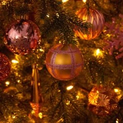 Holiday Shatterproof, 52 Count Christmas Tree Ornament Box Set, 80mm To 150mm With Reusable Tray -Artificial Flowers Sale artificial holiday shatterproof 52 count christmas tree ornament box set 80mm to 150mm with reusable tray nearly natural 520043