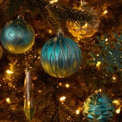 Holiday Shatterproof, 52 Count Christmas Tree Ornament Box Set, 80mm To 150mm With Reusable Tray -Artificial Flowers Sale artificial holiday shatterproof 52 count christmas tree ornament box set 80mm to 150mm with reusable tray nearly natural 894004