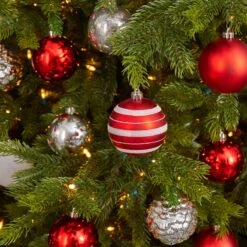 Holiday Shatterproof, 64 Count Christmas Tree Ornament Set, 80mm With Re-Useable Box 24 Holiday Shatterproof, 64 Count Christmas Tree Ornament Set, 80mm With Re-Useable Box -Artificial Flowers Sale artificial holiday shatterproof 64 count christmas tree ornament set 80mm with re useable box nearly natural 921210