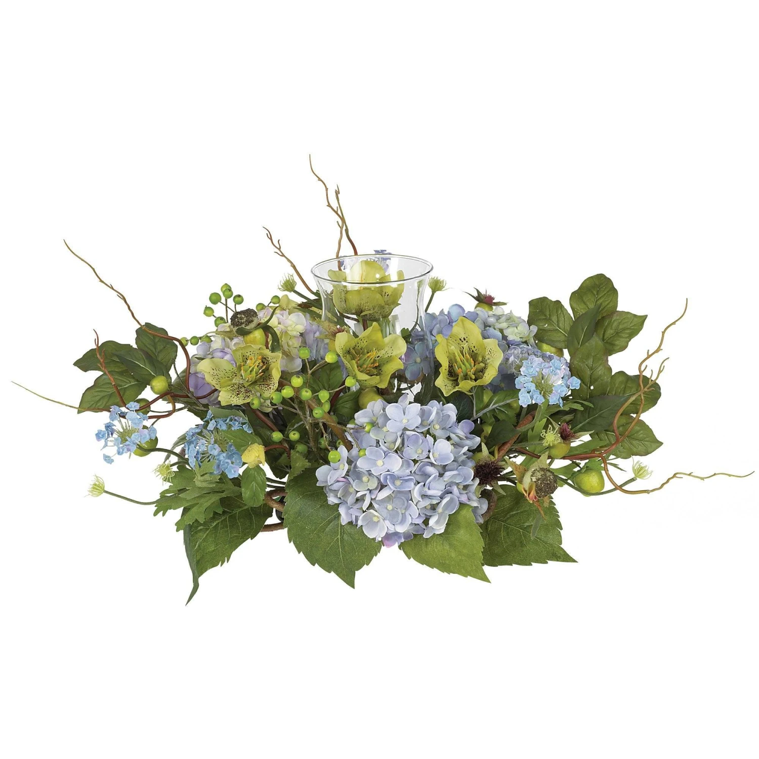 Hydrangea Candle Holder Centerpiece 3 Hydrangea Candle Holder Centerpiece