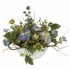Artificial Hydrangea Arrangement 1 Artificial Hydrangea Arrangement -Artificial Flowers Sale artificial hydrangea centerpiece nearly natural blue 255698