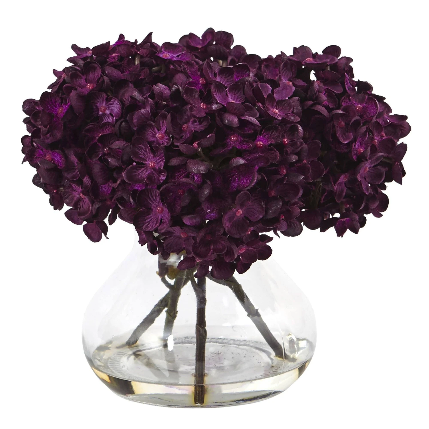 Hydrangea With Vase Silk Flower Arrangement 3 Hydrangea With Vase Silk Flower Arrangement