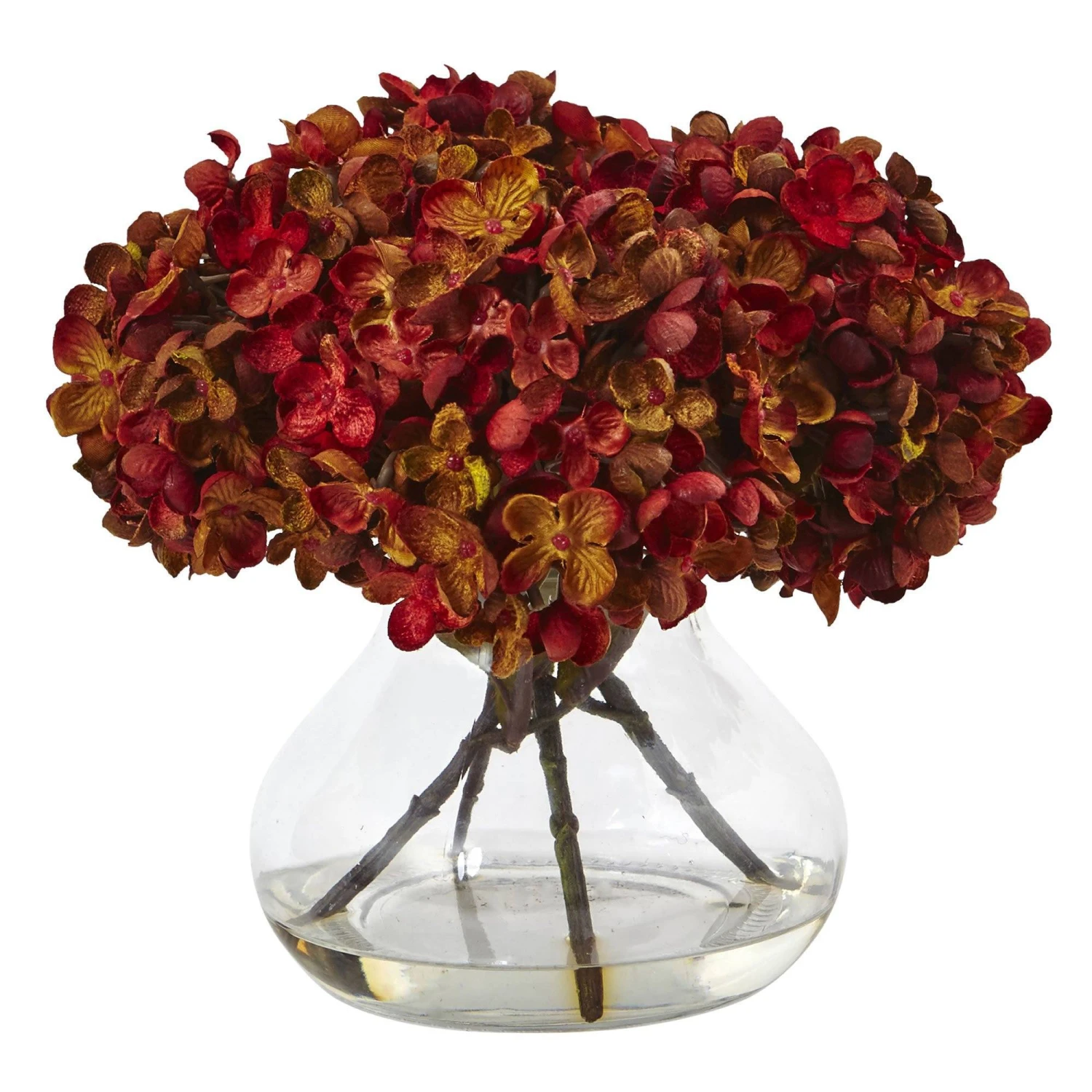 Hydrangea With Vase Silk Flower Arrangement 4 Hydrangea With Vase Silk Flower Arrangement - Image 2