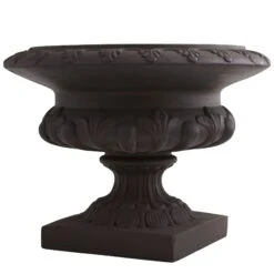 Iron Finished Decorative Urn (Indoor/Outdoor) 11 Iron Finished Decorative Urn (Indoor/Outdoor) -Artificial Flowers Sale artificial iron finished decorative urn indooroutdoor nearly natural 195645