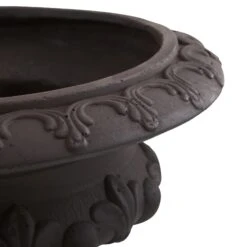 Iron Finished Decorative Urn (Indoor/Outdoor) 14 Iron Finished Decorative Urn (Indoor/Outdoor) -Artificial Flowers Sale artificial iron finished decorative urn indooroutdoor nearly natural 737262