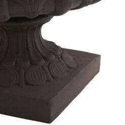 Iron Finished Decorative Urn (Indoor/Outdoor) 15 Iron Finished Decorative Urn (Indoor/Outdoor) -Artificial Flowers Sale artificial iron finished decorative urn indooroutdoor nearly natural 971851