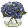 Large Blooming Hydrangea W/Vase