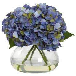 Large Blooming Hydrangea W/Vase