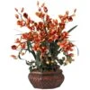Large Cymbidium Silk Flower Arrangement 2 Large Cymbidium Silk Flower Arrangement -Artificial Flowers Sale artificial large cymbidium silk flower arrangement nearly natural burgundy 879381