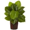 Large Leaf Philodendron W/Decorative Planter (Real Touch) -Artificial Flowers Sale artificial large leaf philodendron wdecorative planter real touch nearly natural 263642
