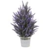 Lavender In White Planter Artificial Plant -Artificial Flowers Sale artificial lavender in white planter artificial plant nearly natural 975018