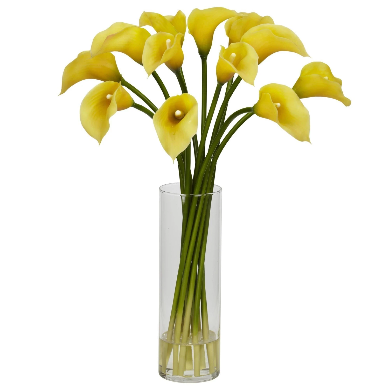 Mini Calla Lily Silk Flower Arrangement 6 Mini Calla Lily Silk Flower Arrangement - Image 4