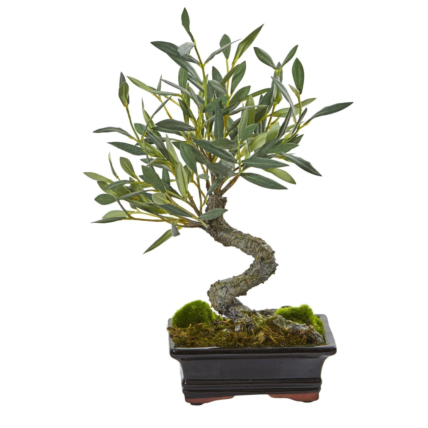 Mini Olive Artificial Bonsai Tree 3 Mini Olive Artificial Bonsai Tree