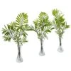 Mini Palm Artificial Plant In Vase (Set Of 3)