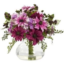 Mixed Daisy Arrangement W/Vase