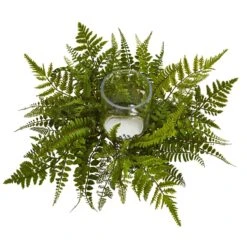Mixed Fern Artificial Arrangement Candelabrum -Artificial Flowers Sale artificial mixed fern artificial arrangement candelabrum nearly natural 707742