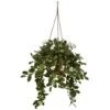 Mixed Stephanotis Hanging Basket -Artificial Flowers Sale artificial mixed stephanotis hanging basket nearly natural 458950