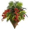 Mixed Tropical & Cymbidum Hanging Basket 1 Mixed Tropical & Cymbidum Hanging Basket -Artificial Flowers Sale artificial mixed tropical cymbidum hanging basket nearly natural 290218