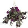 Morning Glory Hanging Basket Silk Plant -Artificial Flowers Sale artificial morning glory hanging basket silk plant nearly natural 954272