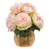 Peony Artificial Arrangement In Decorative Planter -Artificial Flowers Sale artificial peony artificial arrangement in decorative planter nearly natural pink 172879
