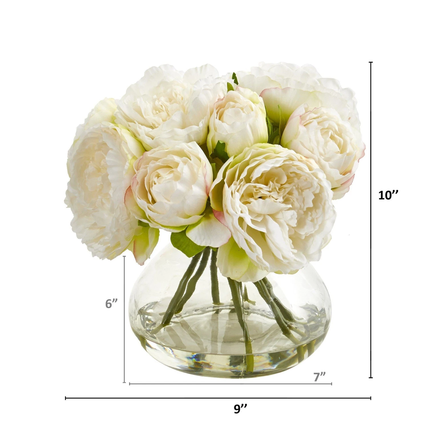 Silk Peony Artificial Arrangement In Vase 6 Silk Peony Artificial Arrangement In Vase - Image 4