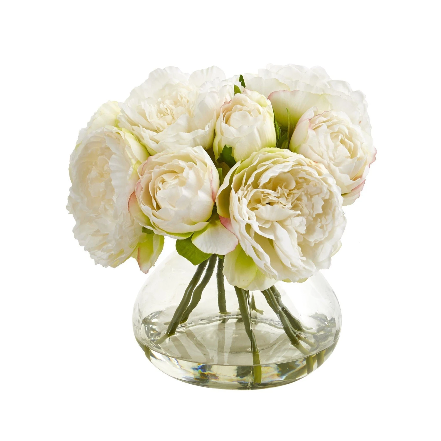 Silk Peony Artificial Arrangement In Vase 5 Silk Peony Artificial Arrangement In Vase - Image 3