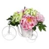 Peony & Hydrangea Tricycle Silk Flower Arrangement 2 Peony & Hydrangea Tricycle Silk Flower Arrangement -Artificial Flowers Sale artificial peony hydrangea tricycle silk flower arrangement nearly natural 941959