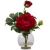 Peony W/Fluted Vase Silk Flower Arrangement 1 Peony W/Fluted Vase Silk Flower Arrangement -Artificial Flowers Sale artificial peony wfluted vase silk flower arrangement nearly natural red 742412