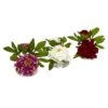 Peony W/Glass Vase (Set Of 3) -Artificial Flowers Sale artificial peony wglass vase set of 3 nearly natural 195244