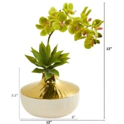 Phalaenopsis Orchid And Agave Artificial Arrangement In Vase 12 Phalaenopsis Orchid And Agave Artificial Arrangement In Vase -Artificial Flowers Sale artificial phalaenopsis orchid and agave artificial arrangement in vase nearly natural 949004