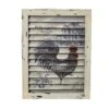 Rooster Window Shutter Wall Decor -Artificial Flowers Sale artificial rooster window shutter wall decor nearly natural 950026
