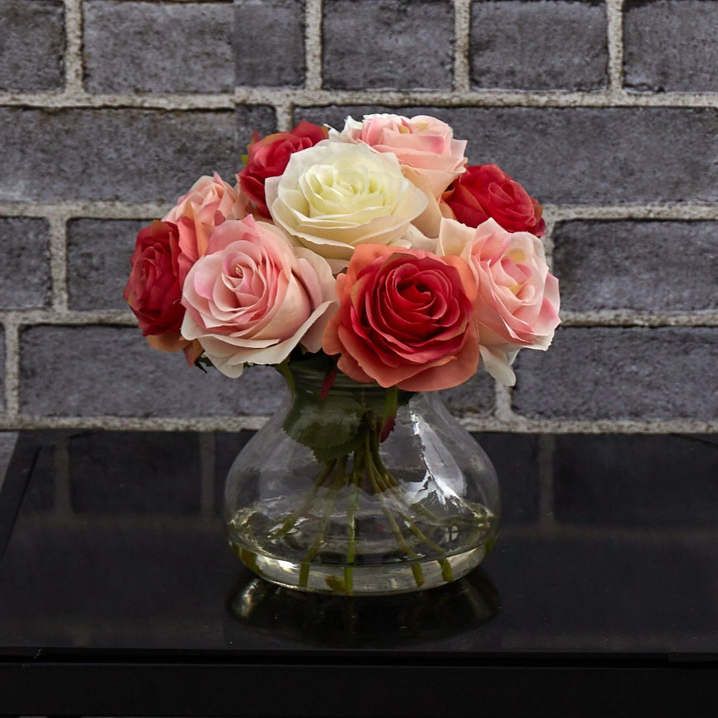 Rose Arrangement W/Vase 21 Rose Arrangement W/Vase - Image 19