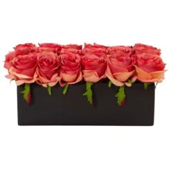 Roses In Rectangular Planter 29 Roses In Rectangular Planter -Artificial Flowers Sale artificial roses in rectangular planter nearly natural 855242