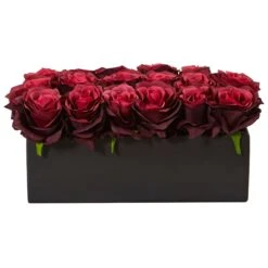 Roses In Rectangular Planter
