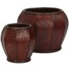 Rounded Weave Decorative Planters (Set Of 2)