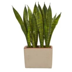 Sansevieria Artificial Plant In Ceramic Planter