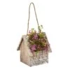 Sedum And Eucalyptus Artificial Plant In Birdhouse Hanging Basket -Artificial Flowers Sale artificial sedum and eucalyptus artificial plant in birdhouse hanging basket nearly natural 795366