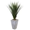 Spiked Agave In Cement Planter (Indoor/Outdoor) -Artificial Flowers Sale artificial spiked agave in cement planter indooroutdoor nearly natural 920598