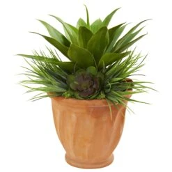 Succulent Garden Artificial Plant In Terra Cotta Planter -Artificial Flowers Sale artificial succulent garden artificial plant in terra cotta planter nearly natural 992070