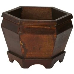 Wooden Hexagon Decorative Planter (Set Of 3) -Artificial Flowers Sale artificial wooden hexagon decorative planter set of 3 nearly natural 398760